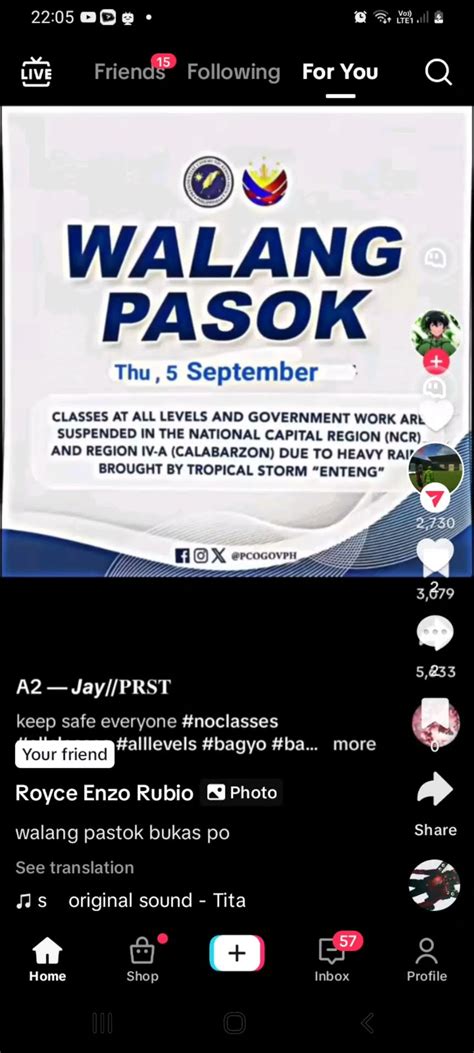 Walang Pasok Bukas Trending TikTok Compilation .